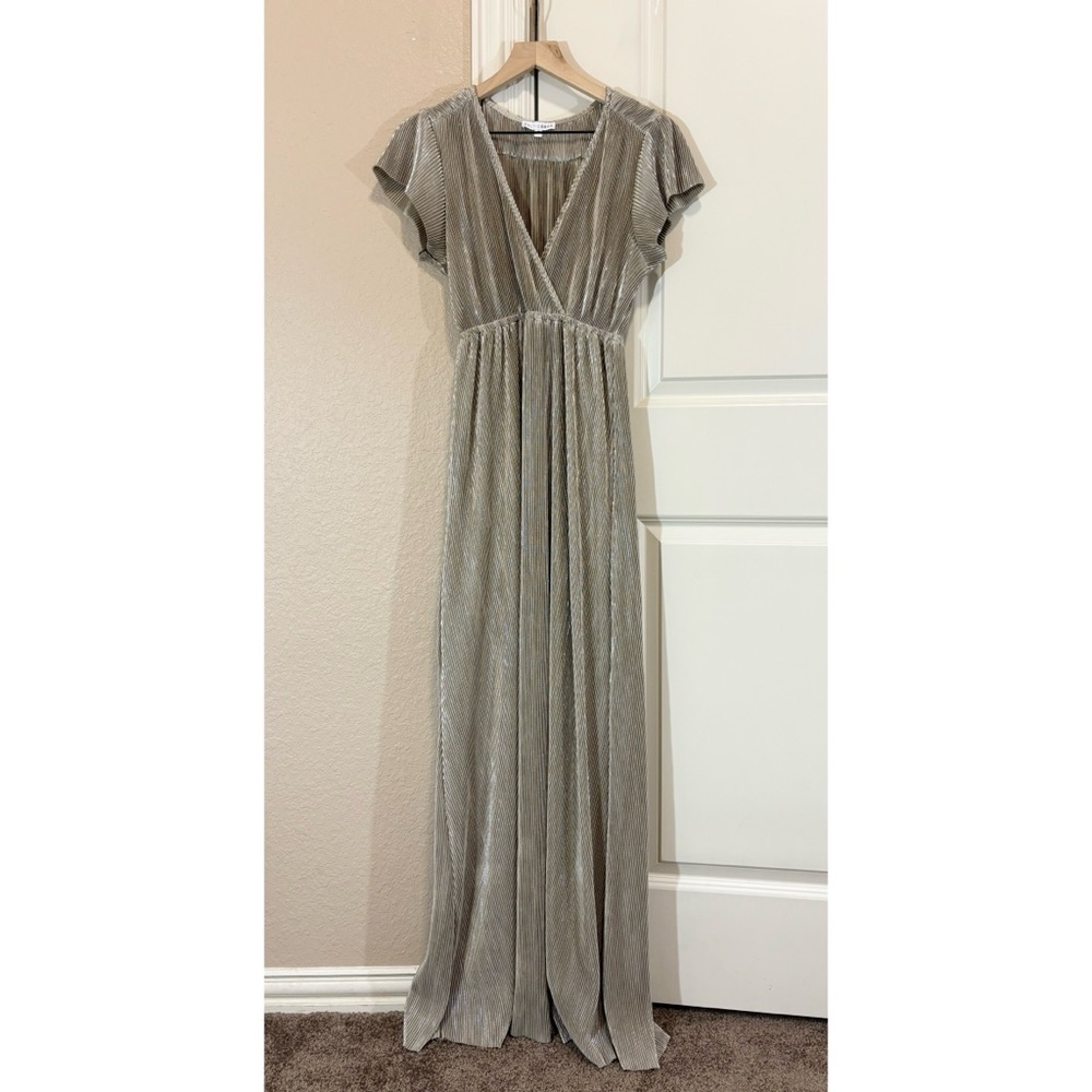 Baltic Born Athena Gold Pleated Maxi Dress - Picture 4 of 12
